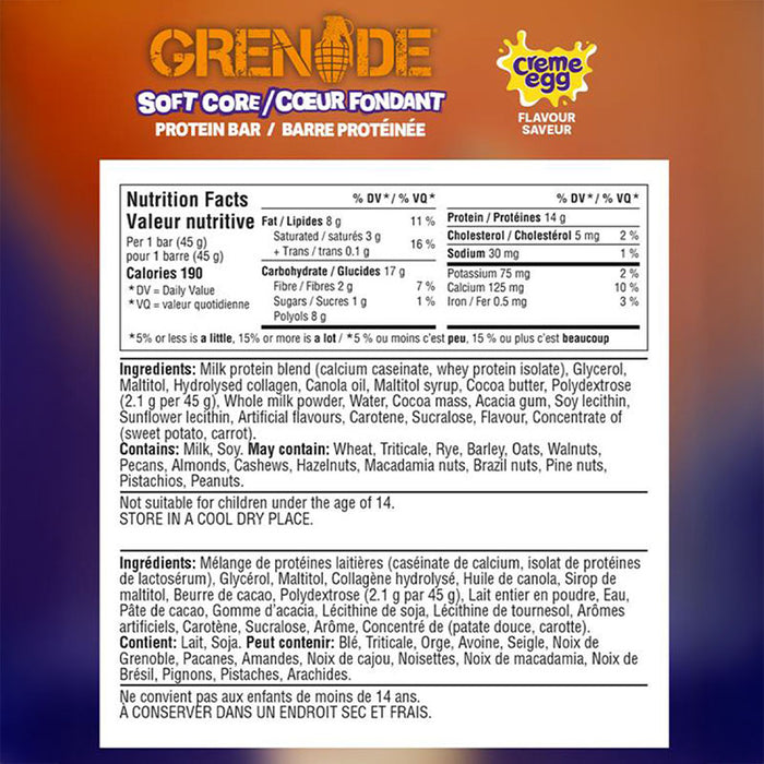 Grenade Soft Core Protein Bar (Box of 18)