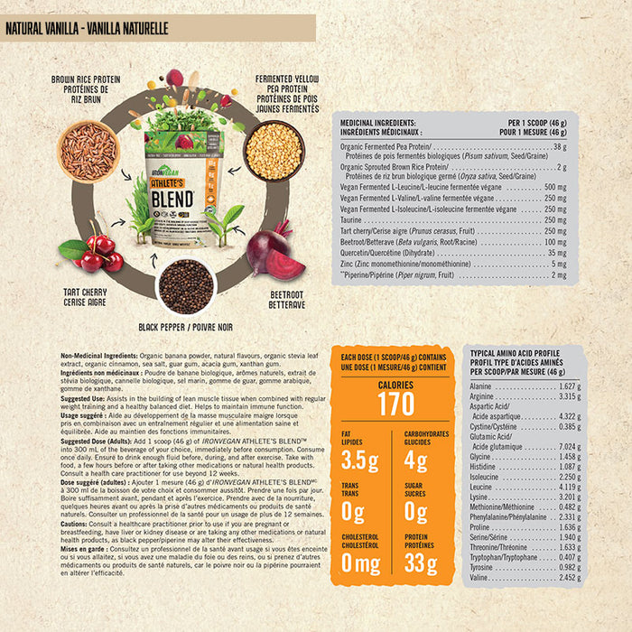Iron Vegan Athlete's Blend 1kg (22 Servings)
