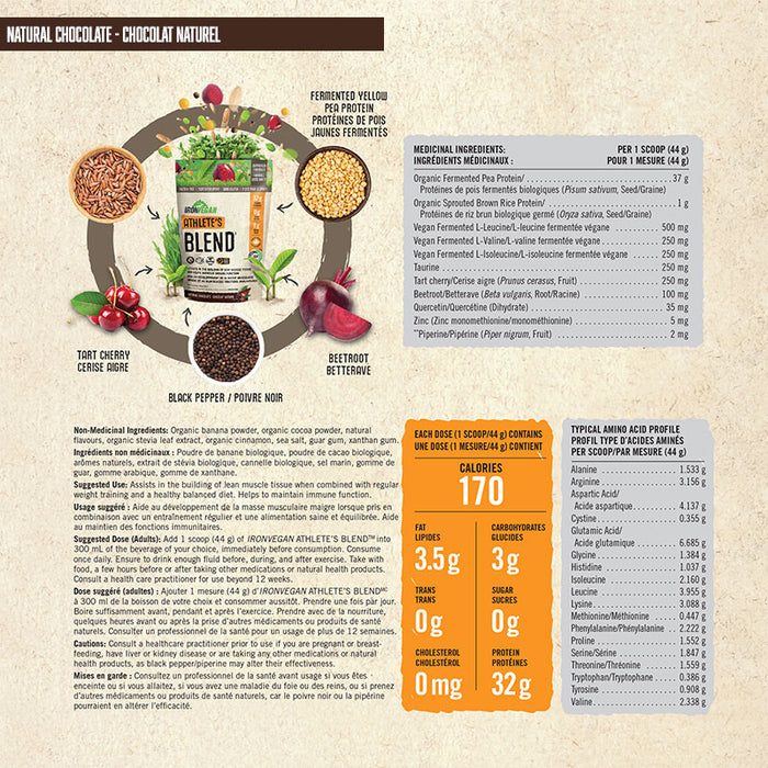 Iron Vegan Athlete's Blend 1kg (22 Servings)