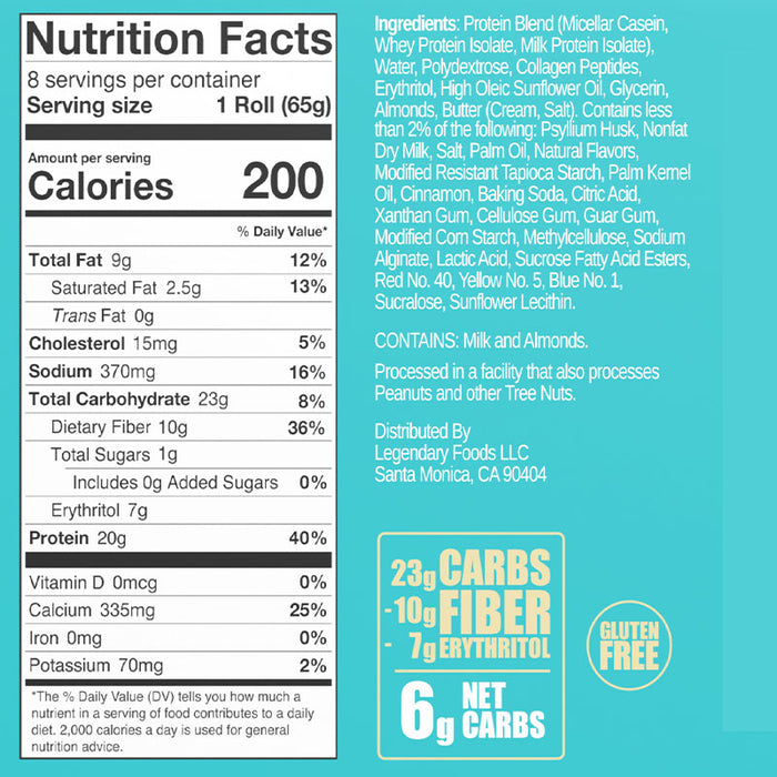 Legendary Foods Protein Sweet Roll (Box of 8)