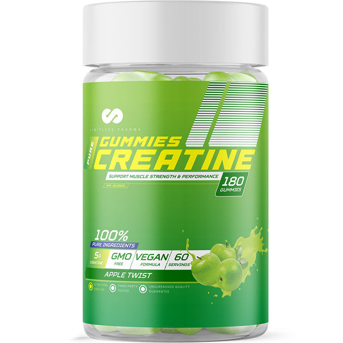 Limitless Pharma Creatine Gummies 180ct (60 Servings)