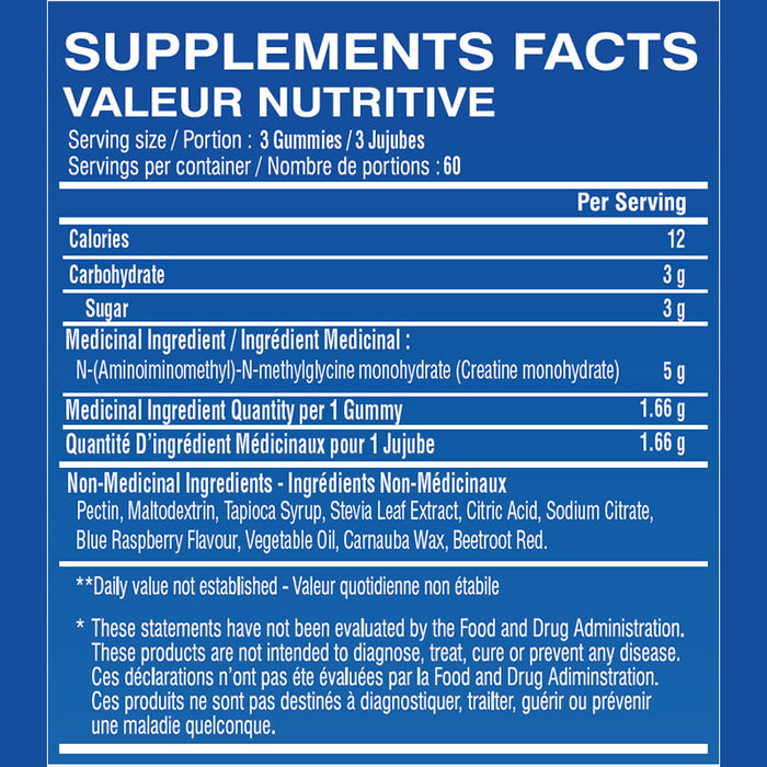 Limitless Pharma Creatine Gummies 180ct (60 Servings)