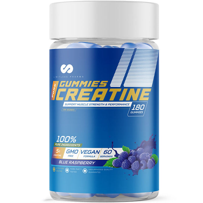 Limitless Pharma Creatine Gummies 180ct (60 Servings)