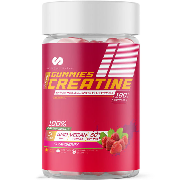 Limitless Pharma Creatine Gummies 180ct (60 Servings)