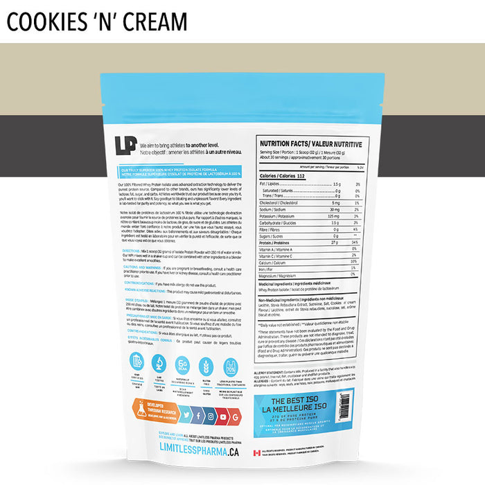 Limitless Pharma Whey Isolate 2lb (30 Servings)