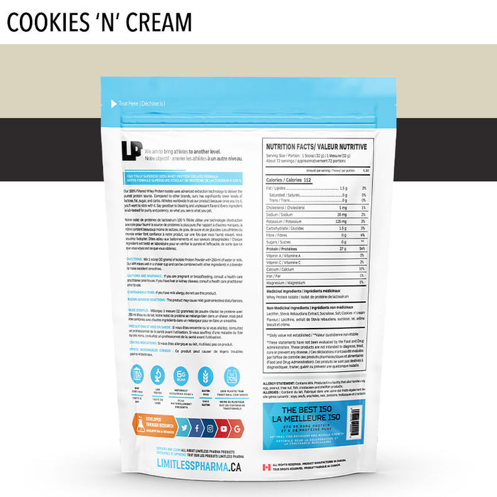 Limitless Pharma Whey Isolate 5lb (72 Servings)