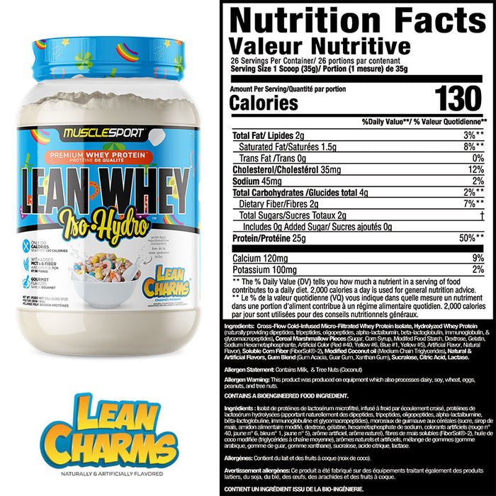 Muscle Sport Lean Whey 2lb (26 Servings)