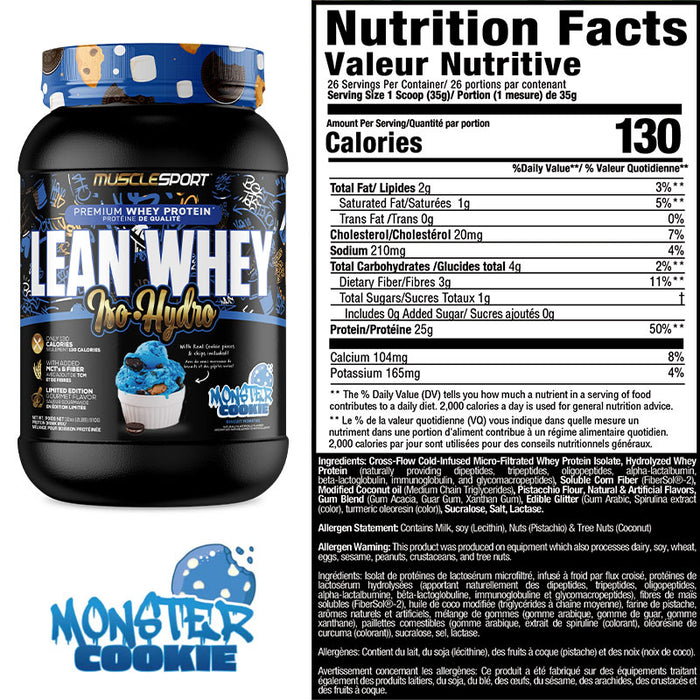 Muscle Sport Lean Whey 2lb (26 Servings)