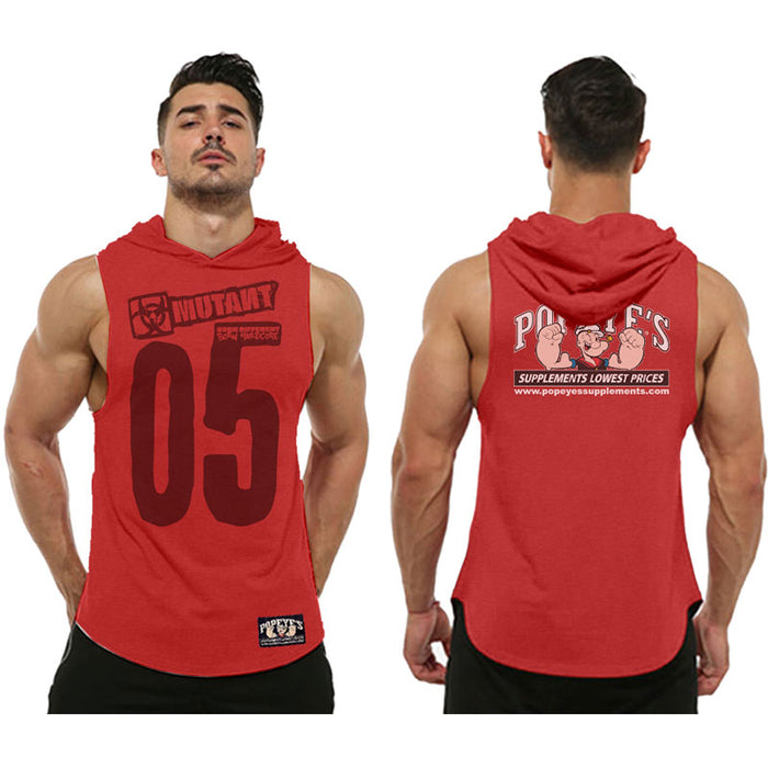 Popeye's Sleeveless Hoodie Mutant 05 Red