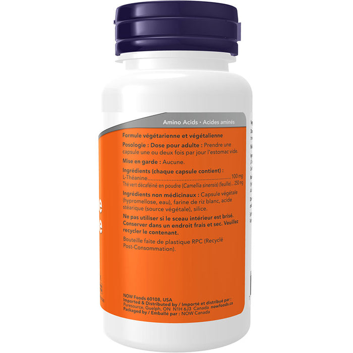 NOW L Theanine 100mg 90 cap (90 Servings)