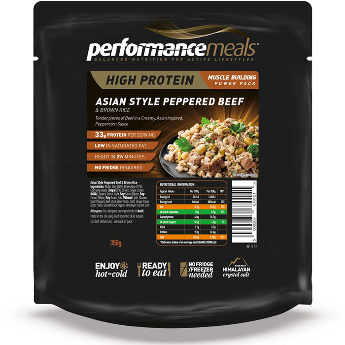 Performance Meals Asian Peppered Beef Single Serving