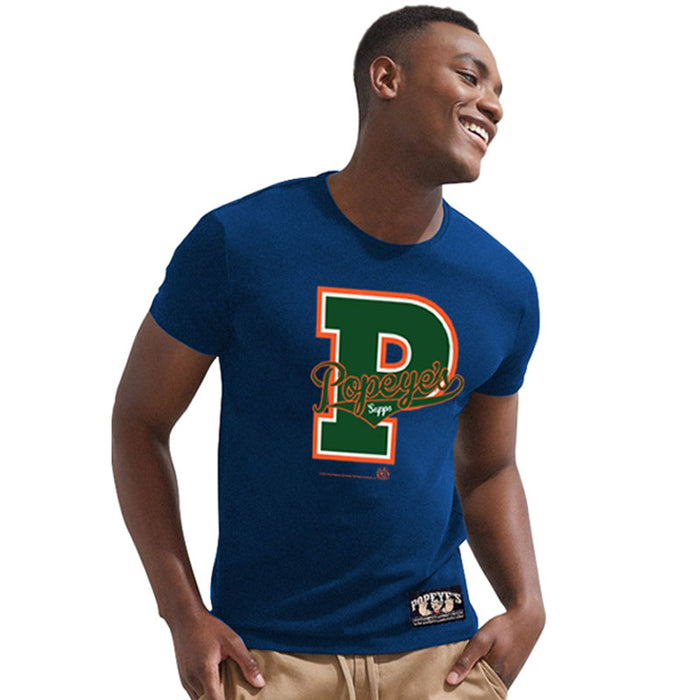 Popeye's Shirt College 'P' Royal Blue