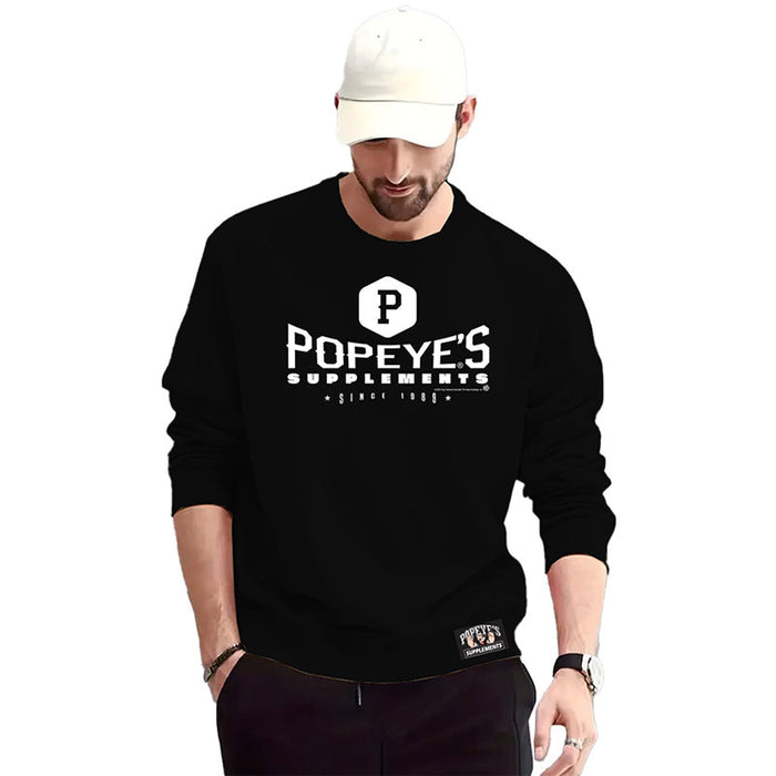Popeye's Crew-Neck Shield Black