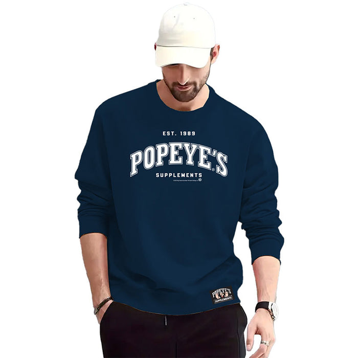 Popeye's Crew-Neck Est. 1989 Navy