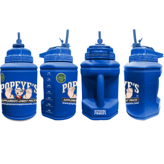 Popeye's Rubberized Flip-N-Sip 1 Gallon Power Jug