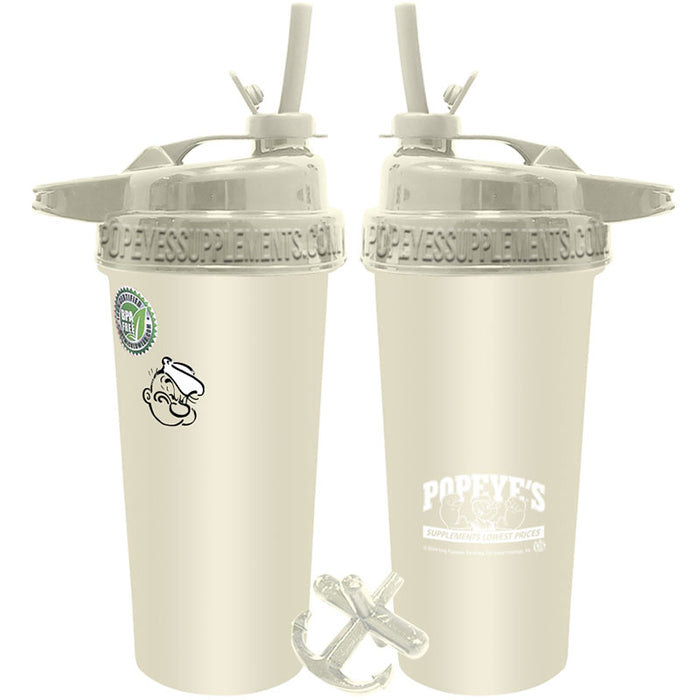 Popeye's Creme Rubberized Flip-N-Sip Shaker