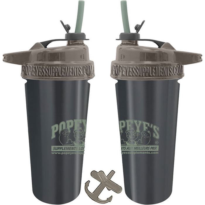 Popeye's Stainless Steel 25oz Flip-N-Sip Shaker