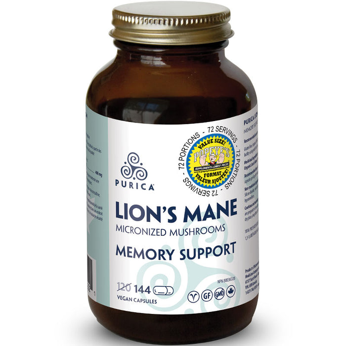 Purica Lion's Mane 144 ct (72 Servings)