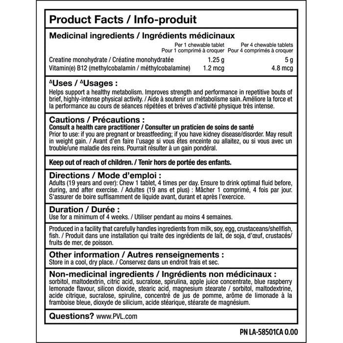 PVL Creatine Chewz (20 servings)