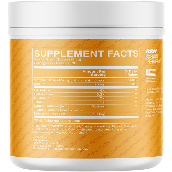 RAW CBUM Essential Pre-Workout 399g - 423g (30 Servings)