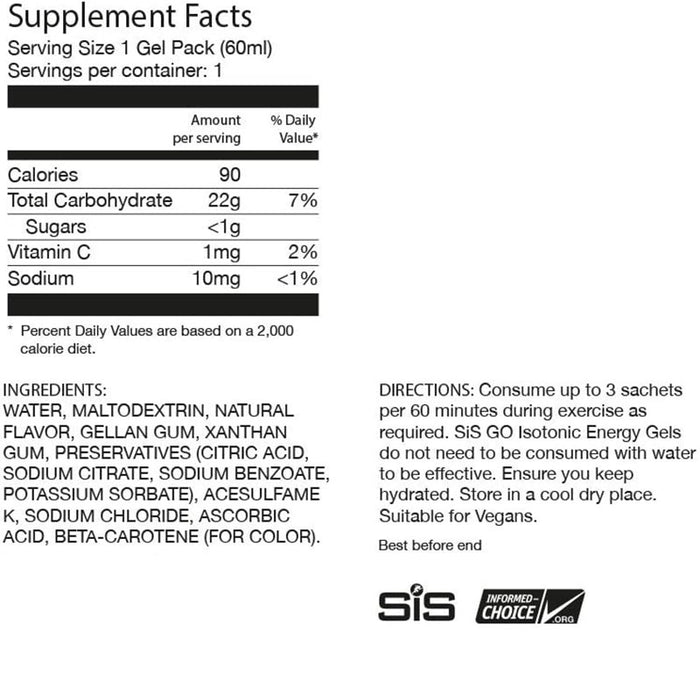 SIS GO Isotonic Energy Gel 60ml (1 Serving)