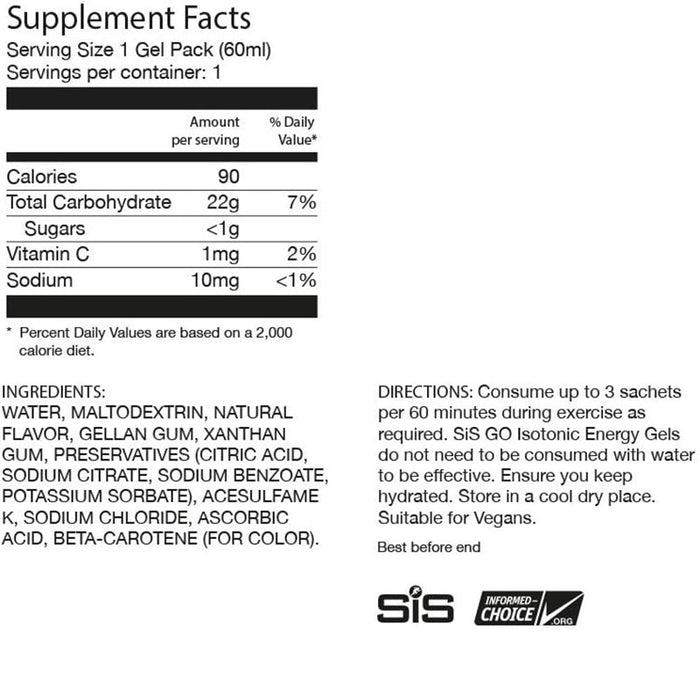 SIS GO Isotonic Energy Gel 60ml (1 Serving)