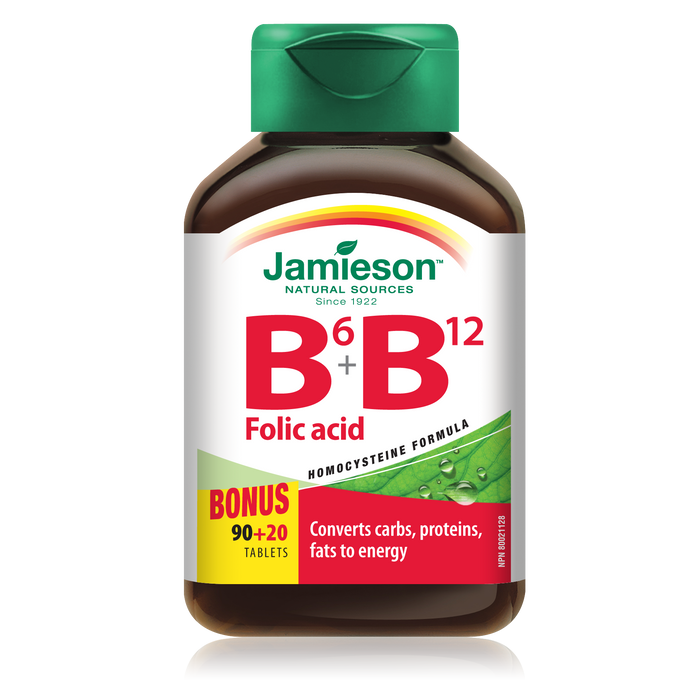 Jamieson B6+B12+Folic Acid 110 cap