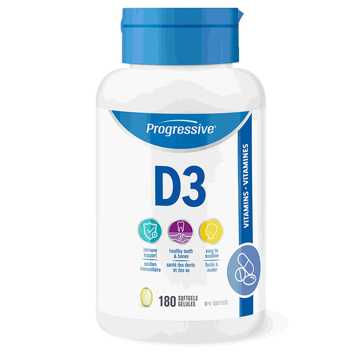 Progressive Vitamin D3 180 cap