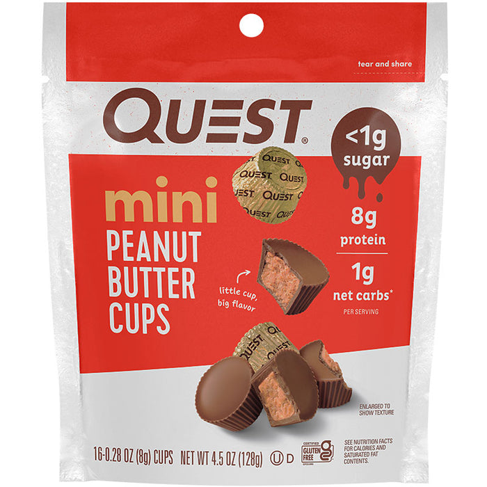 Quest Mini Peanut Butter Cups 128g Bag (4 Servings)